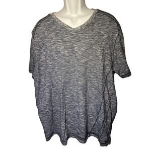 Quilted Giraffe Mens Blue Space Dye‎ V-Neck T-Shirt QTXA53DIMX Size 2X